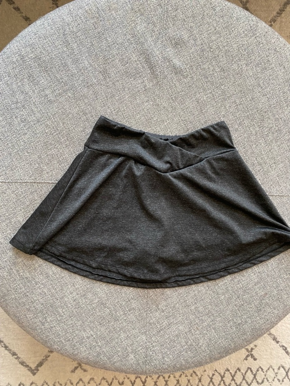 Heathered charcoal Skirt with crossover front